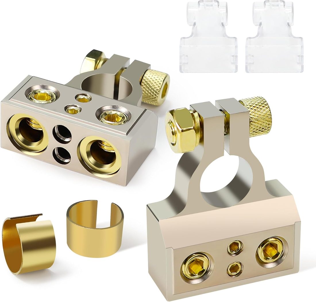 TONDA Battery Terminal Connectors, 0/4 & 8/10 AWG